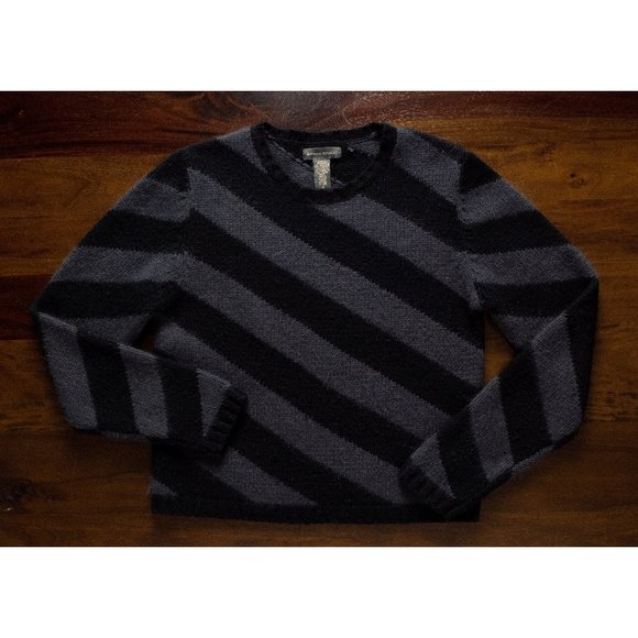 Banana Republic Gray & Black Striped Wool Sweater - Picture 1 of 3